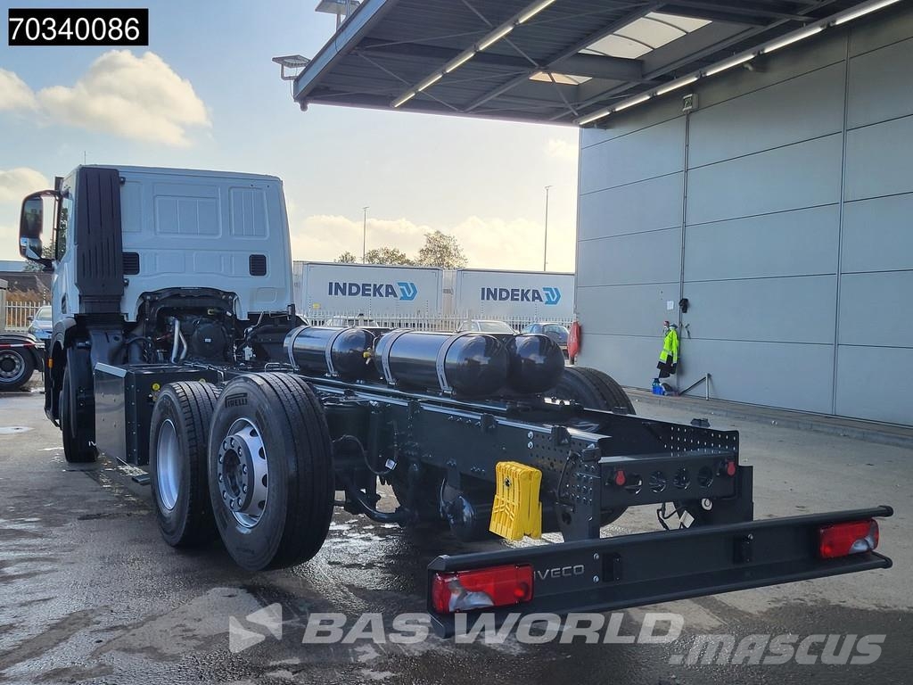 Iveco S-Way 340 6X2 NEW! CNG 420cm Lift+steering axle Ge Šasija ar kabīni