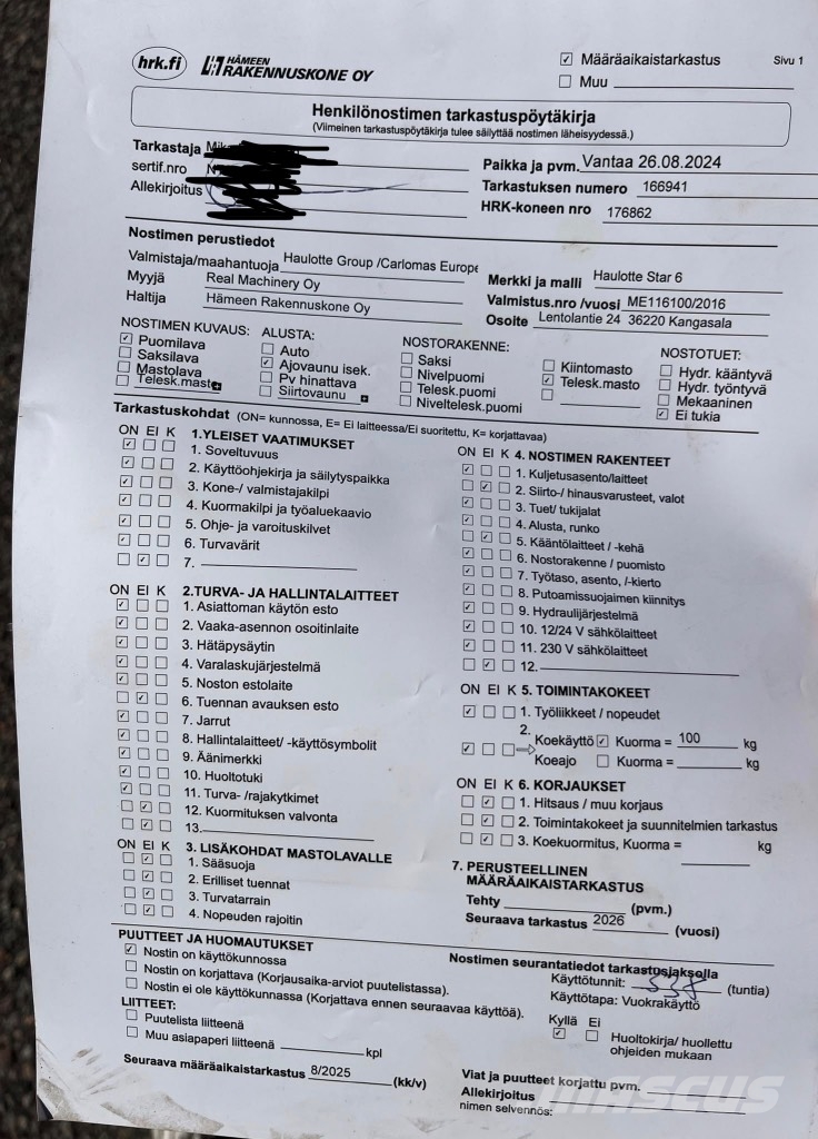 Haulotte Star 6 Scheren-Arbeitsbühnen