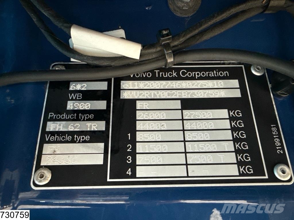 Volvo FH 460 6x2, EURO 6, Ishift Φορτηγά Σασί