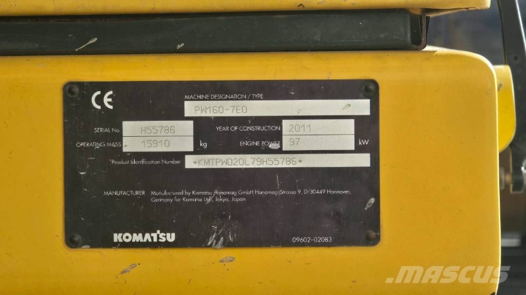 Komatsu PW 160-7 حفارات بعجل