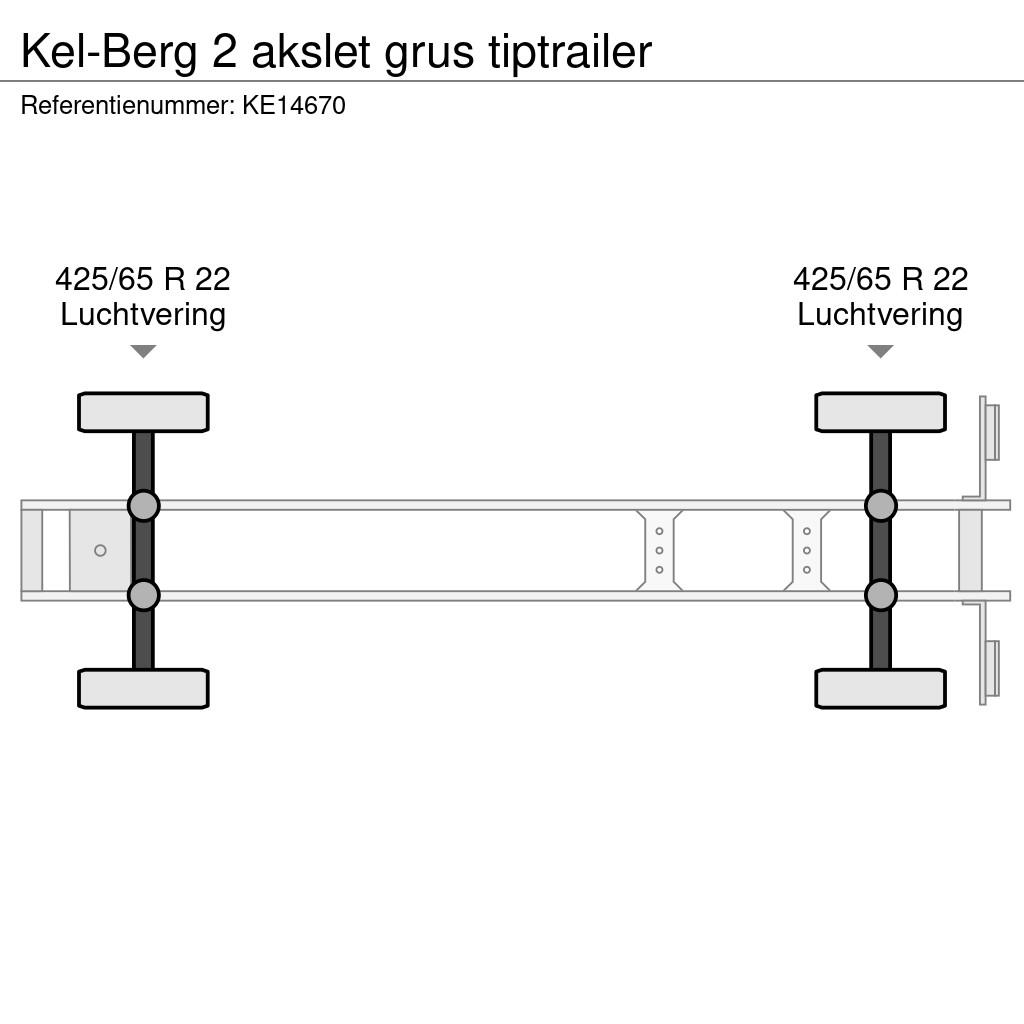 Kel-Berg 2 akslet grus tiptrailer Semi-trailer med tip