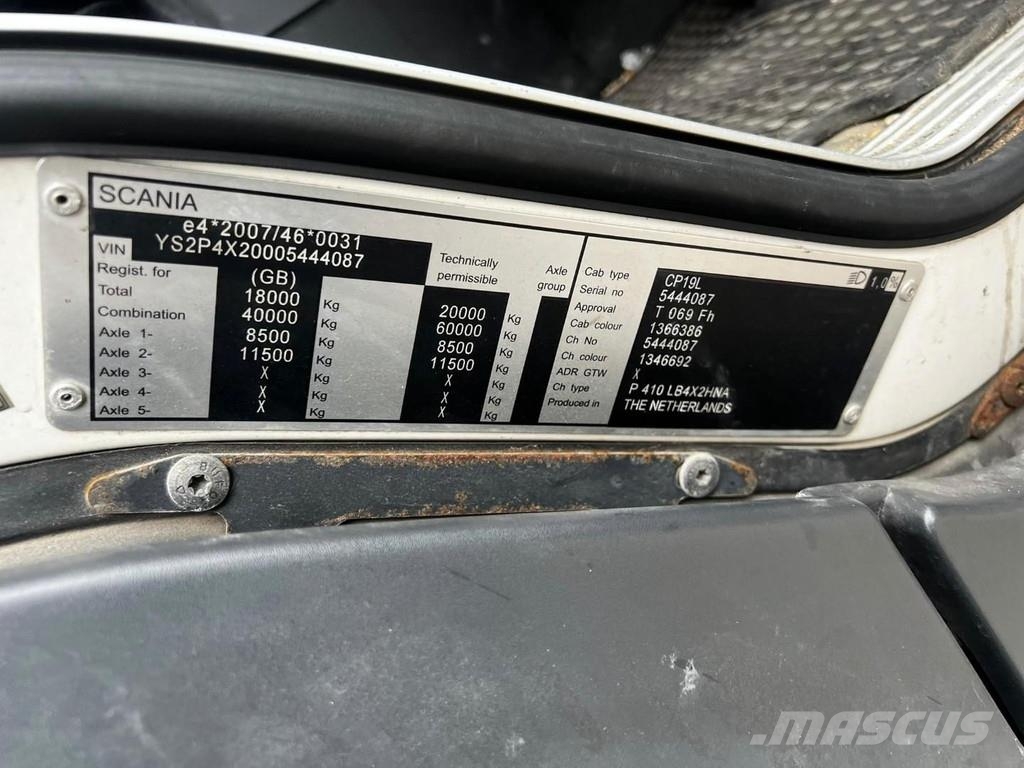 Scania P410 6X2 EURO 6 + HUNWICK 3 AXLE HANGER Evakuatori