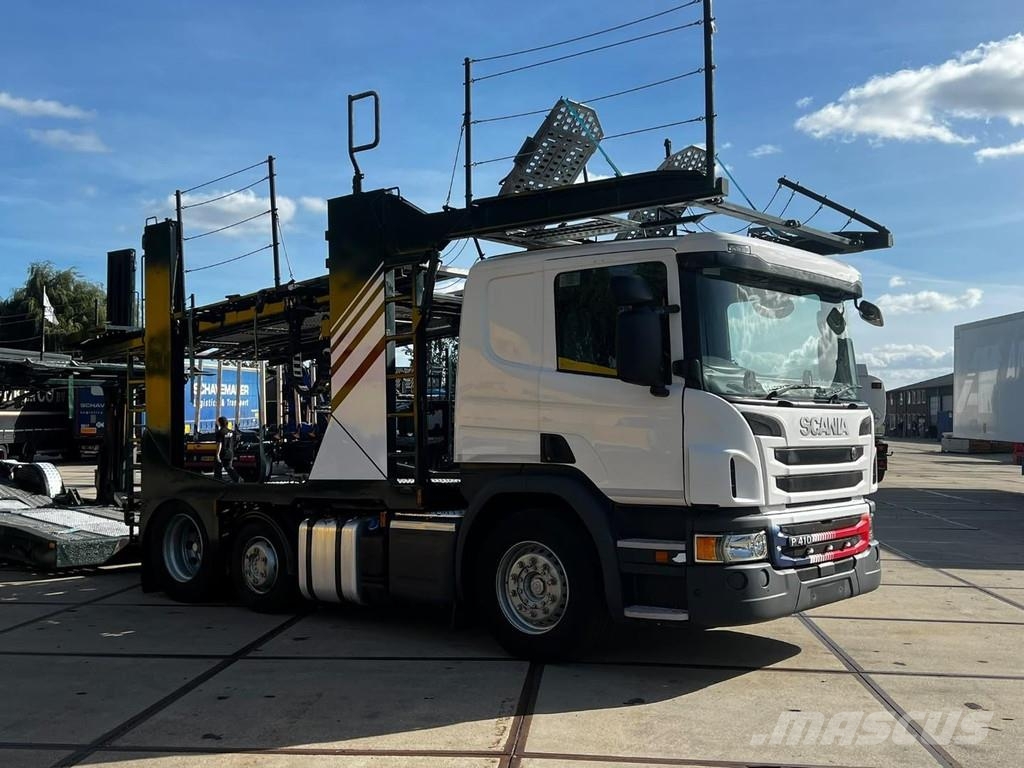 Scania P410 6X2 EURO 6 + HUNWICK 3 AXLE HANGER Autonkuljetusautot