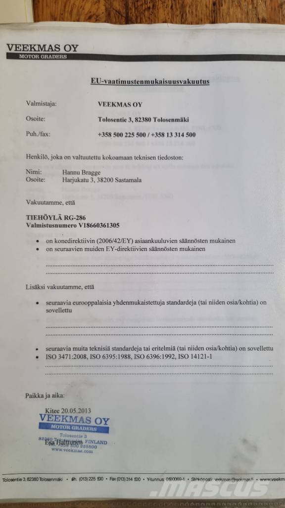 Veekmas RG286 Grader