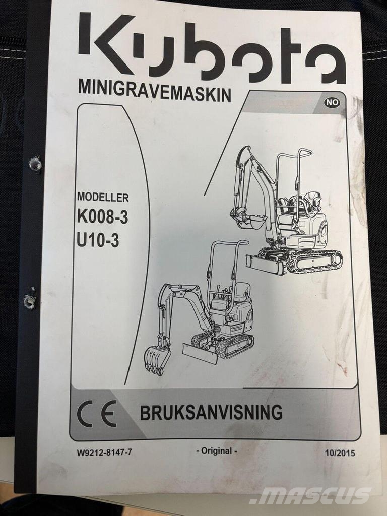 Kubota U10 - 3 Minigraafmachines < 7t