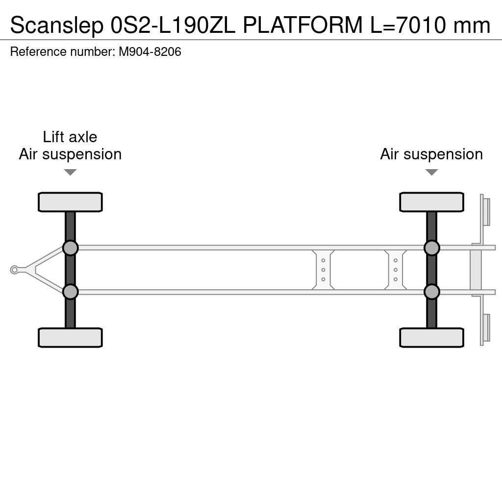 Scanslep 0S2-L190ZL PLATFORM L=7010 mm Rimorchi con sponde ribaltabili