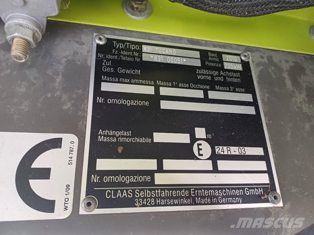 CLAAS Tucano 430 Teraviljakombainid