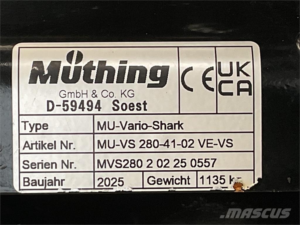 Müthing MU-VS 280 VarioShark Інше обладнання для фуражних комбайнів