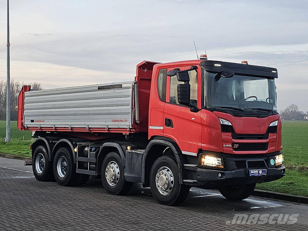 Scania G410 XT 8X4 RETARDER 3WAY Savivarčių priekabų vilkikai
