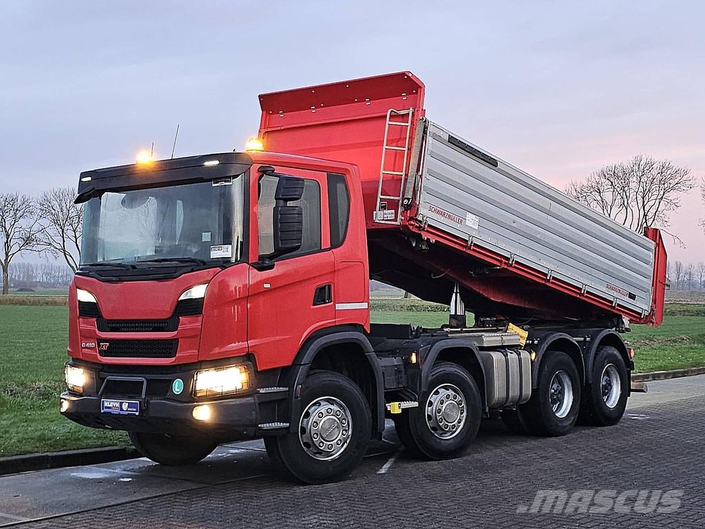 Scania G410 XT 8X4 RETARDER 3WAY Savivarčių priekabų vilkikai