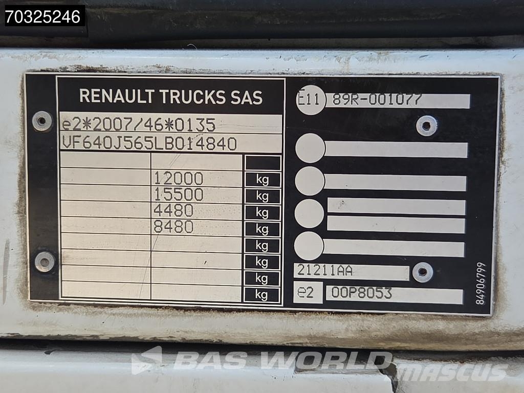 Renault D 240 D 4X2 12tons 1500kg tailgate Automatic Euro شاحنات ذات هيكل صندوقي