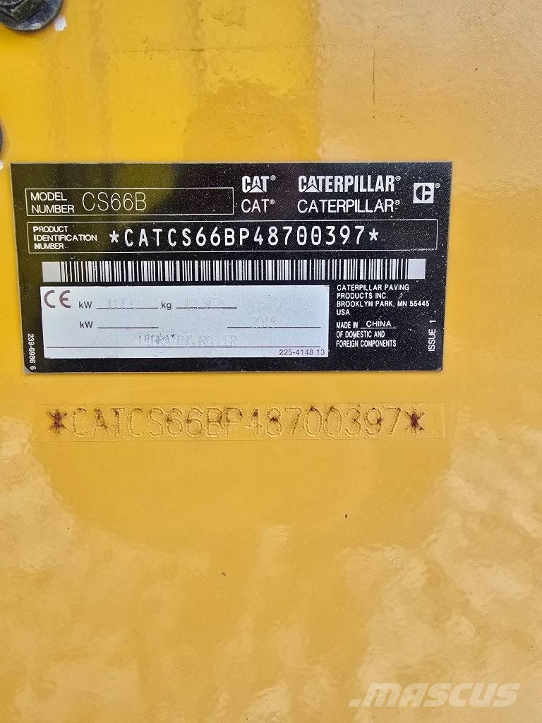 CAT CS 66 B Οδοστρωτήρες μονού κυλίνδρου