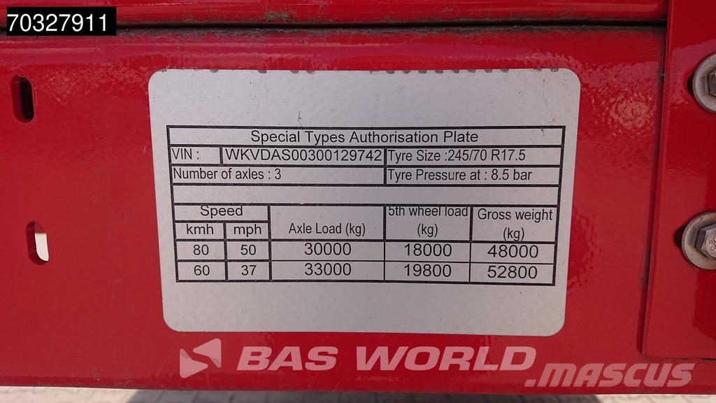Kässbohrer NEW Lift Axle نصف مقطورة مسطحة منخفضة