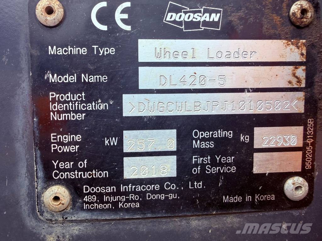 Doosan DL 420-5 Iekrāvēji uz riteņiem