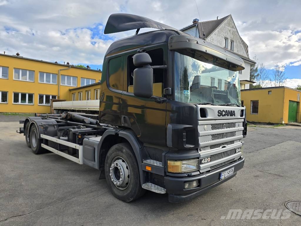 Scania 124 G 420 Hakowiec Грузовики-Контейнеровозы