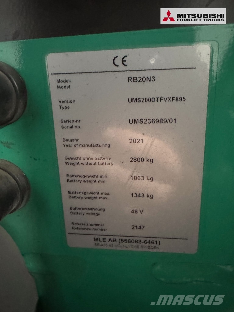 Mitsubishi RB20N3 - 5631 Ανυψωτικά στενών δρόμων