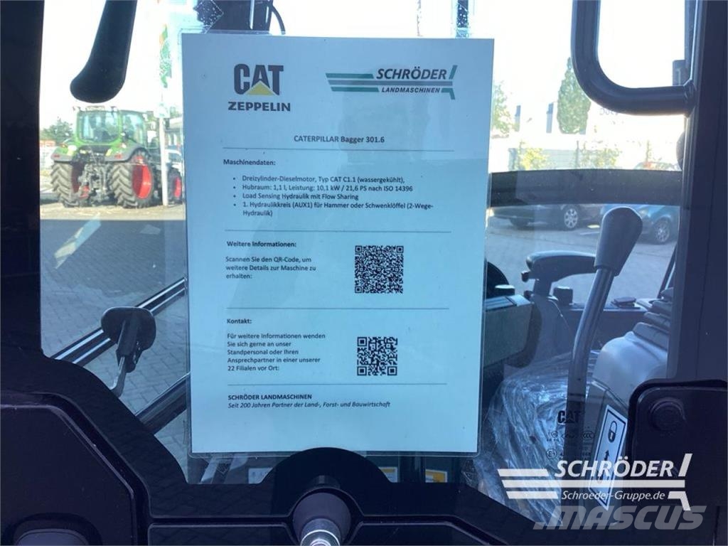 CAT 301.6 Wielgraafmachines
