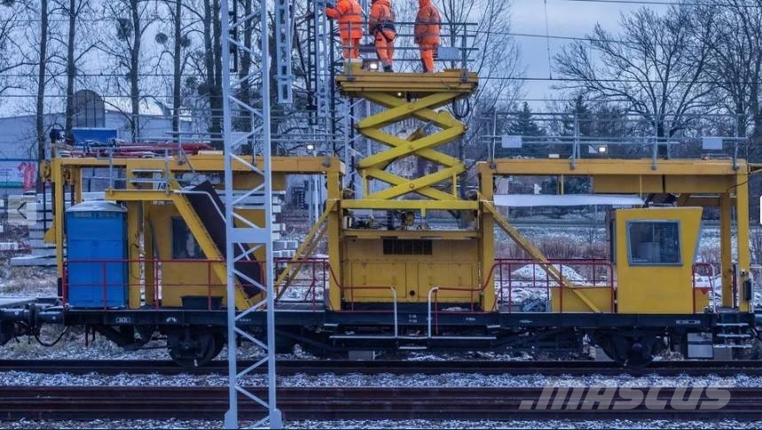 Vehicle for railway overhead line work with a mova, Dobroń, łódzkie ...