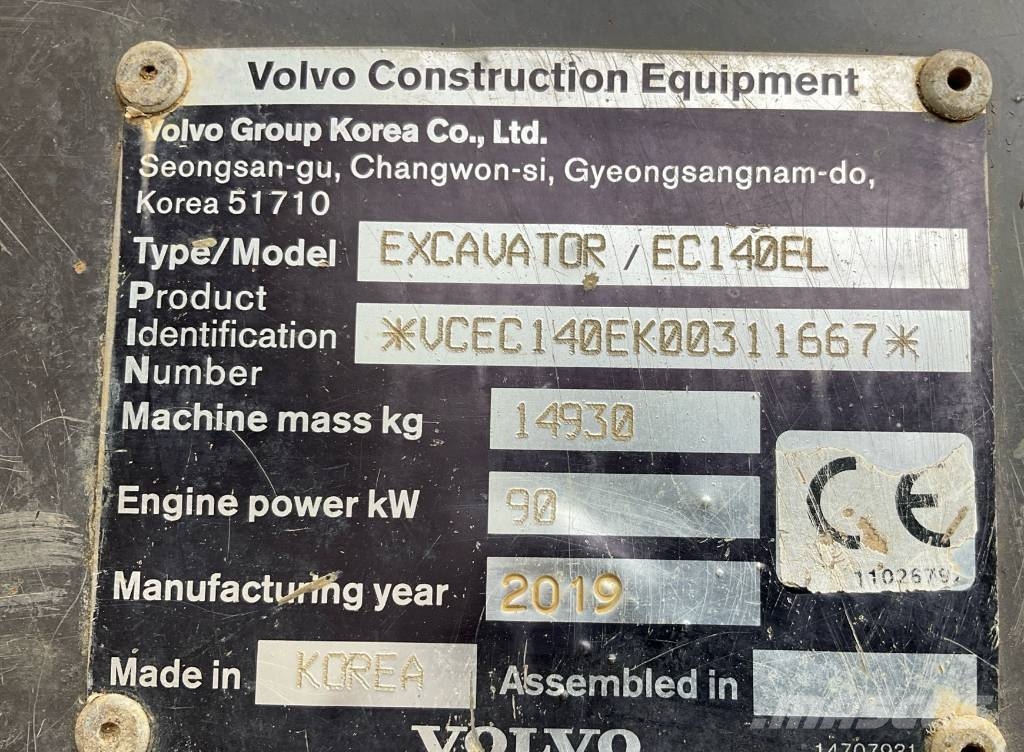 Volvo EC 140 EL Escavatori cingolati