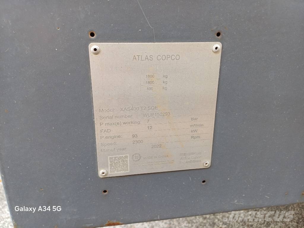 Atlas Copco XAS 400 Tiers 2 Kompressoren