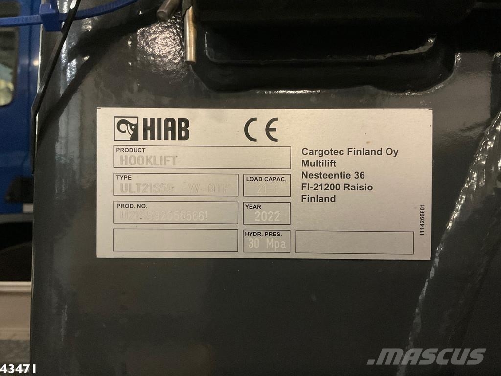 DAF FAN XD 450 Hiab 23 Tonmeter laadkraan شاحنات الرافعات الخطافية