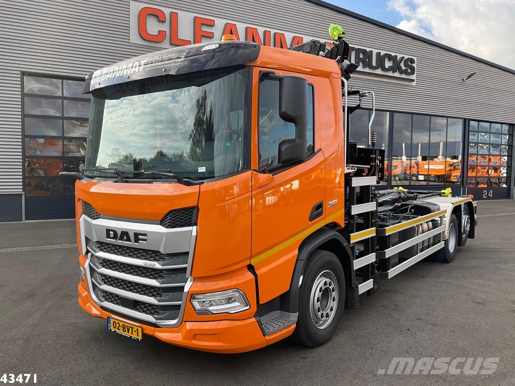 DAF FAN XD 450 Hiab 23 Tonmeter laadkraan شاحنات الرافعات الخطافية