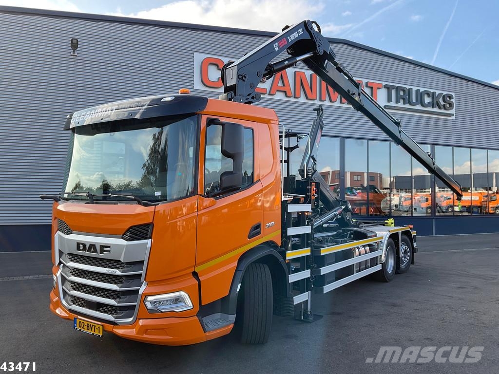 DAF FAN XD 450 Hiab 23 Tonmeter laadkraan شاحنات الرافعات الخطافية