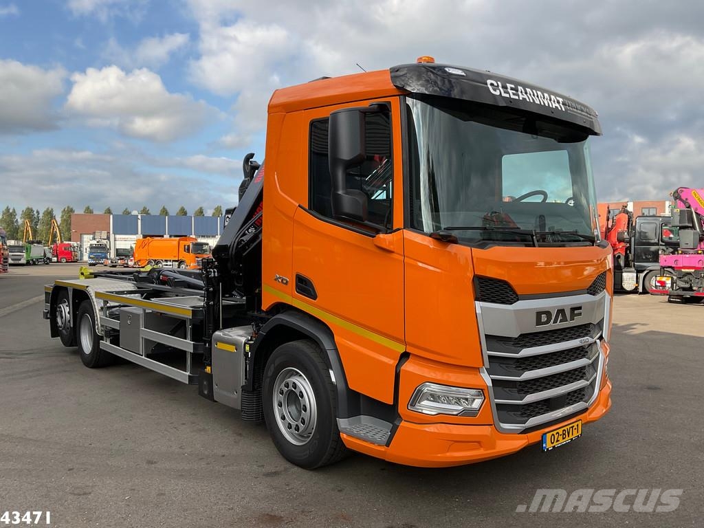 DAF FAN XD 450 Hiab 23 Tonmeter laadkraan شاحنات الرافعات الخطافية