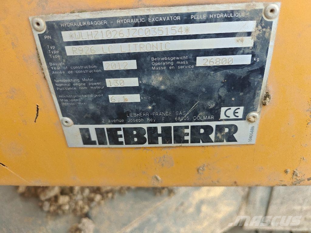 Liebherr R 926 Litronic Pelle sur chenilles