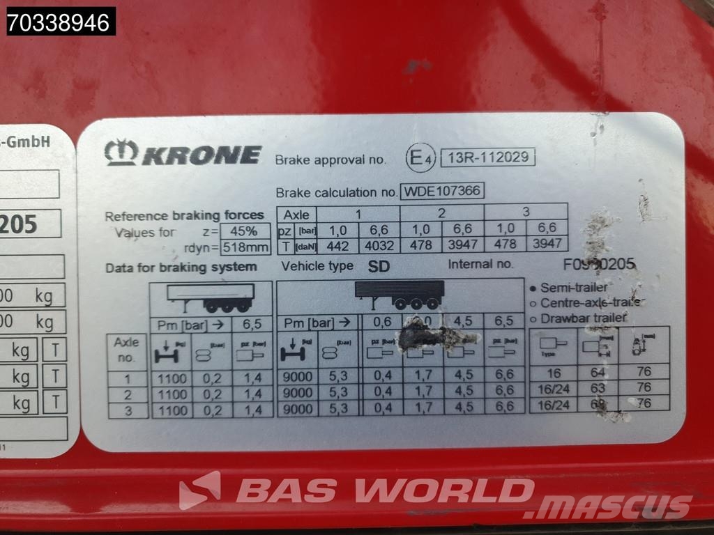 Krone SD Lift Axle MOT 09/27 Schuifzeilen