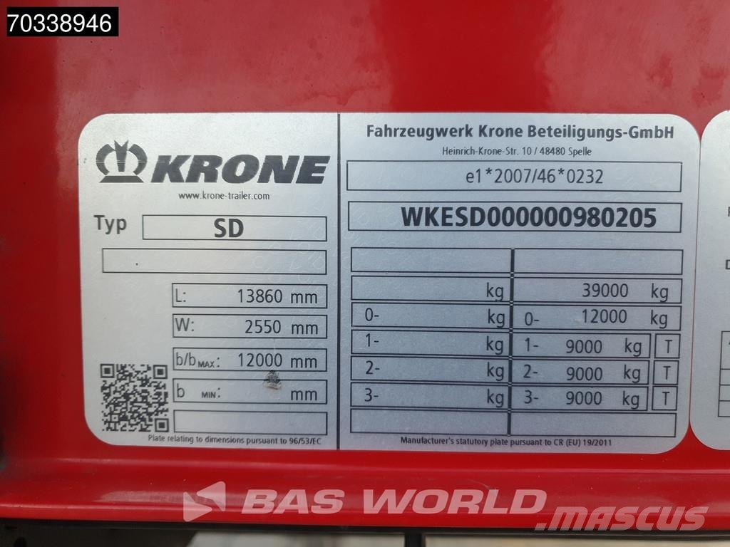 Krone SD Lift Axle MOT 09/27 Schuifzeilen