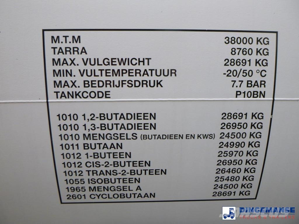 Van Hool Butane gas tank steel 49 m3 Cisterna