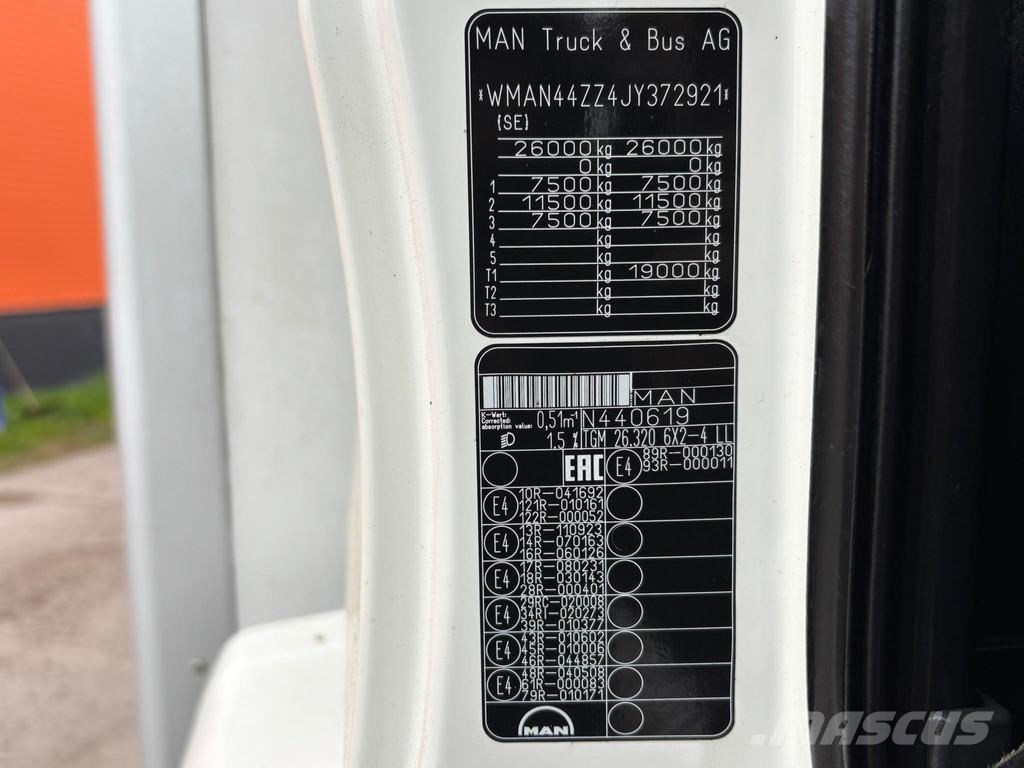 MAN TGM 26.320 6x2*4 BOX L=8143 mm Furgons