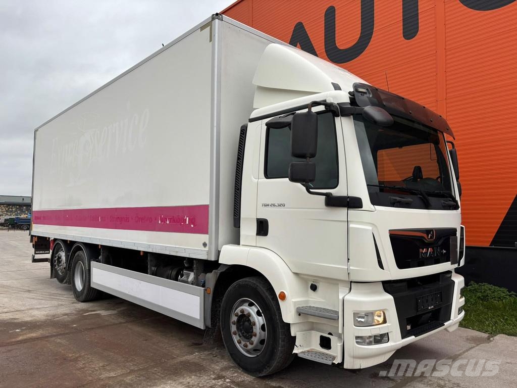 MAN TGM 26.320 6x2*4 BOX L=8143 mm Furgons