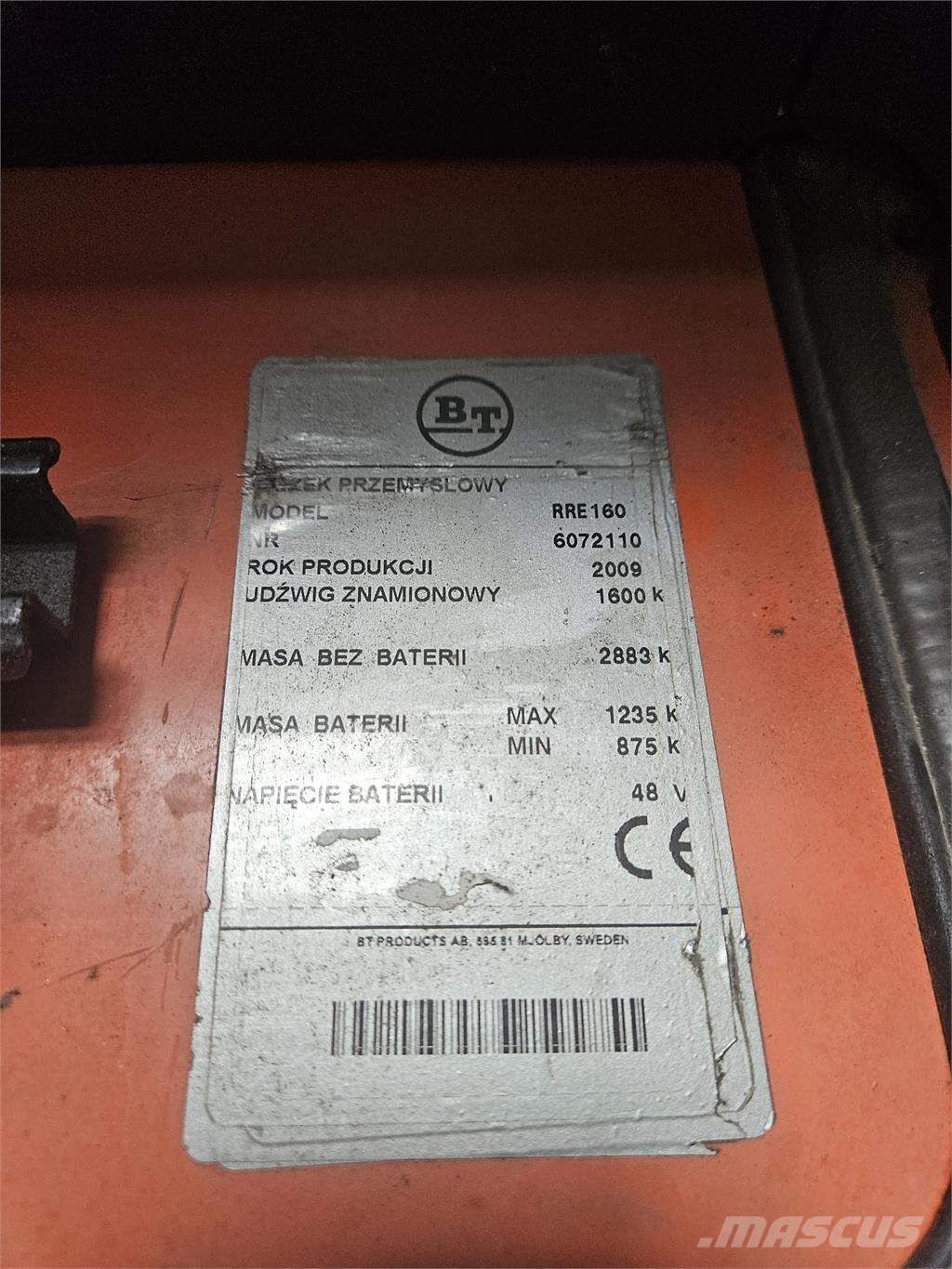 BT RRE 160 Lükandmastiga tõstukid