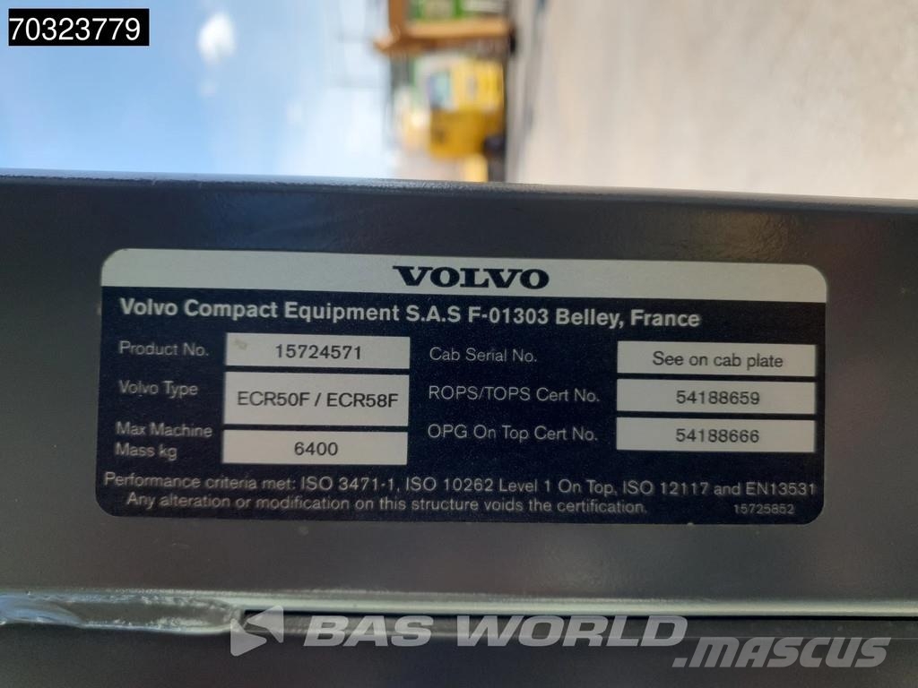 Volvo ECR58 F A/C - 3 Buckets Mini excavatoare < 7t