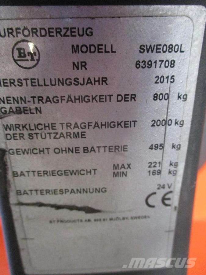 BT SWE 080L Nisko podizni električni viličar