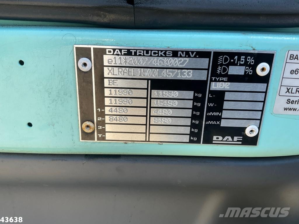 DAF LF 180 Euro 6 14 Ton haakarmsysteem Just 117.371 k gancho Caminhões Roll-on Roll-off