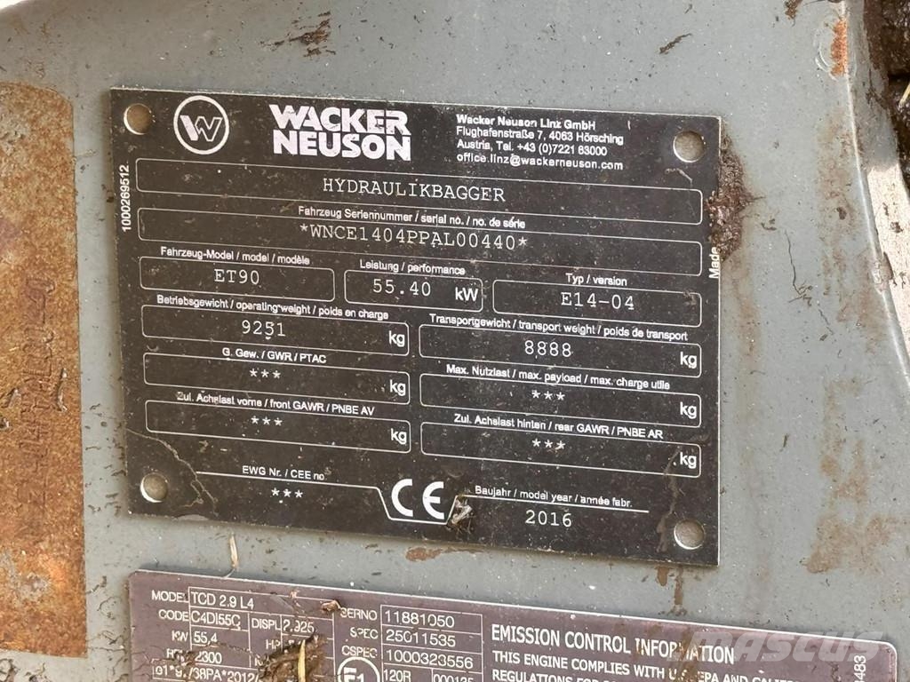 Wacker Neuson ET90 حفارات وسط 7 طن - 12 طن