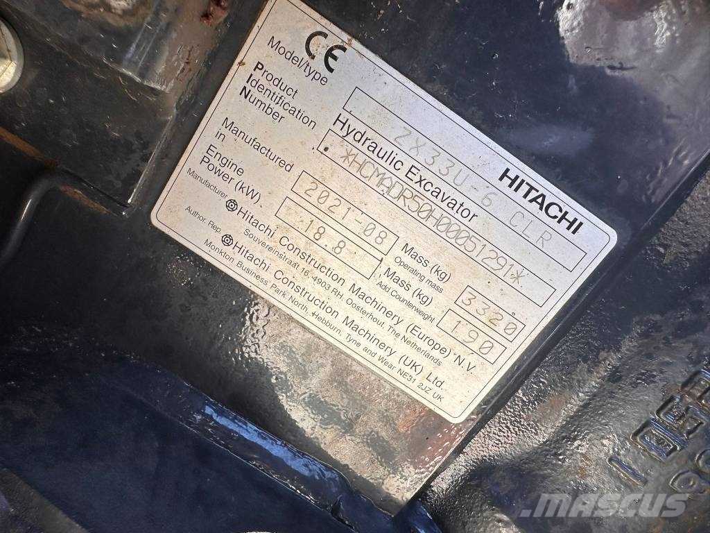 Hitachi ZX 33 U-6 Mini bageri <7t
