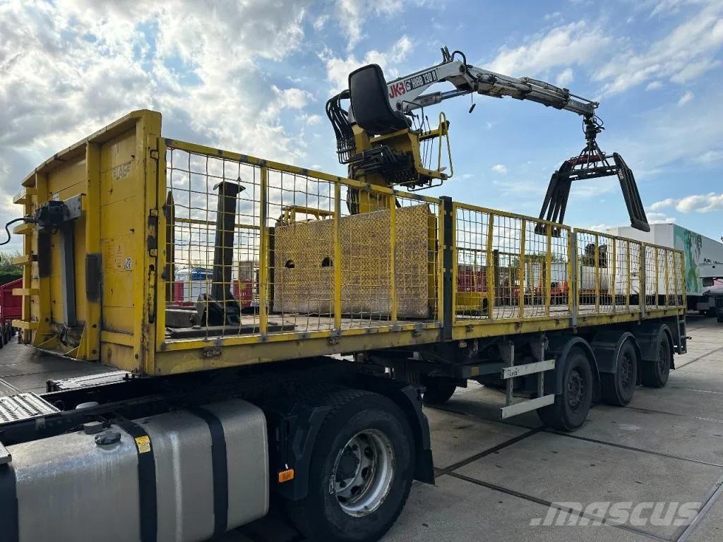 LAG 3 AXLE + HIAB 130R S2 平板半挂车\侧翻自卸半挂车