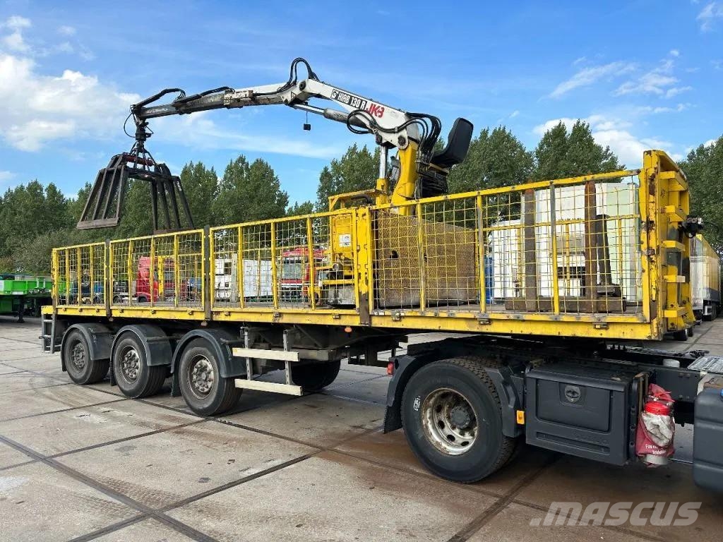 LAG 3 AXLE + HIAB 130R S2 平板半挂车\侧翻自卸半挂车