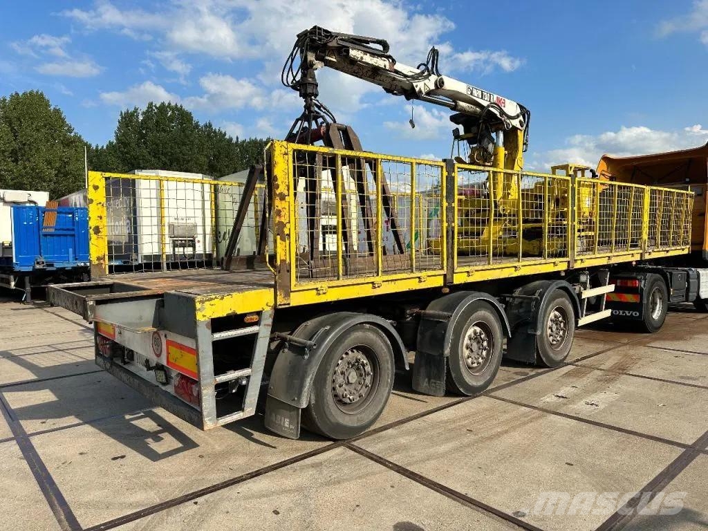 LAG 3 AXLE + HIAB 130R S2 平板半挂车\侧翻自卸半挂车