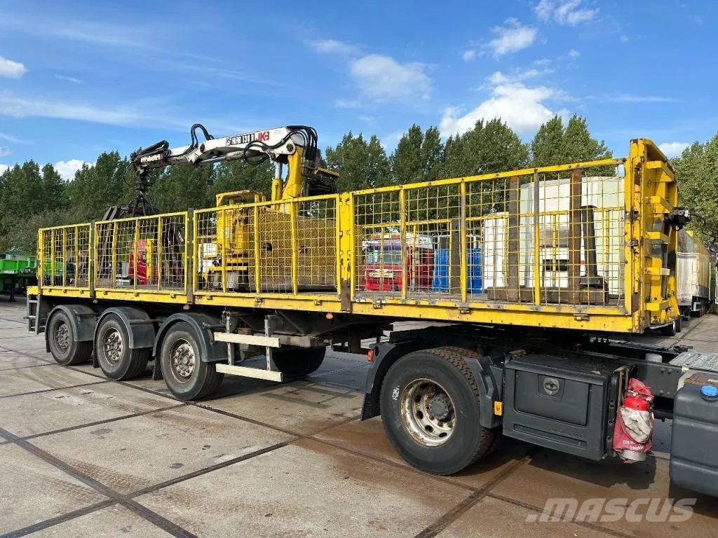 LAG 3 AXLE + HIAB 130R S2 平板半挂车\侧翻自卸半挂车