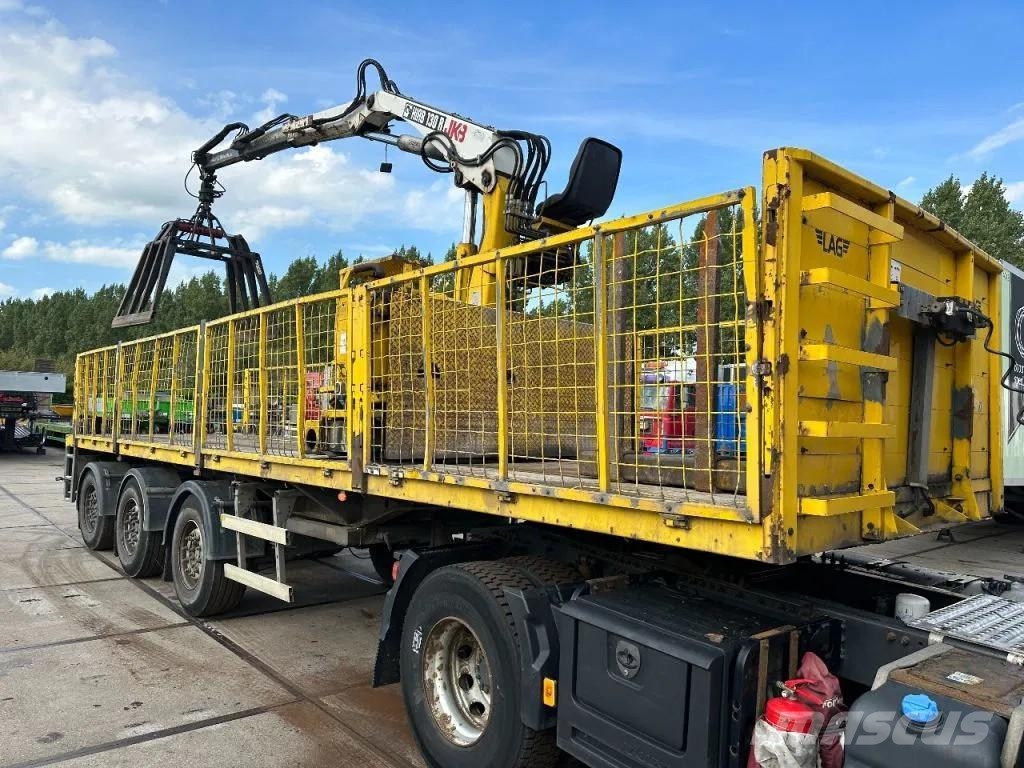 LAG 3 AXLE + HIAB 130R S2 平板半挂车\侧翻自卸半挂车