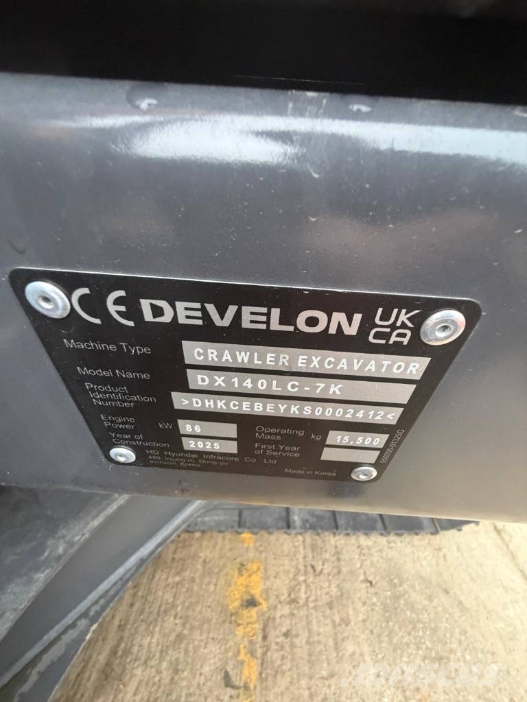 Develon DX 140 LC-7 K Excavadoras de cadenas