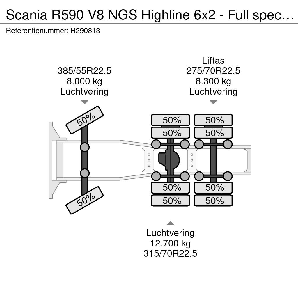Scania R590 V8 NGS Highline 6x2 - Full spec - Retarder - 트랙터 유닛