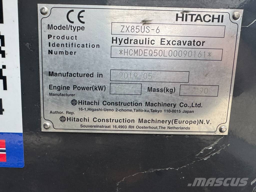 Hitachi ZX 85 US-6 Midi rýpadlá 7 t - 12 t