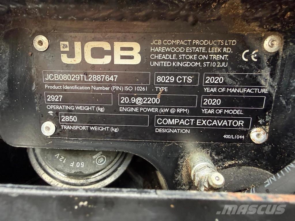 JCB 8029 CTS Mini bagri <7t