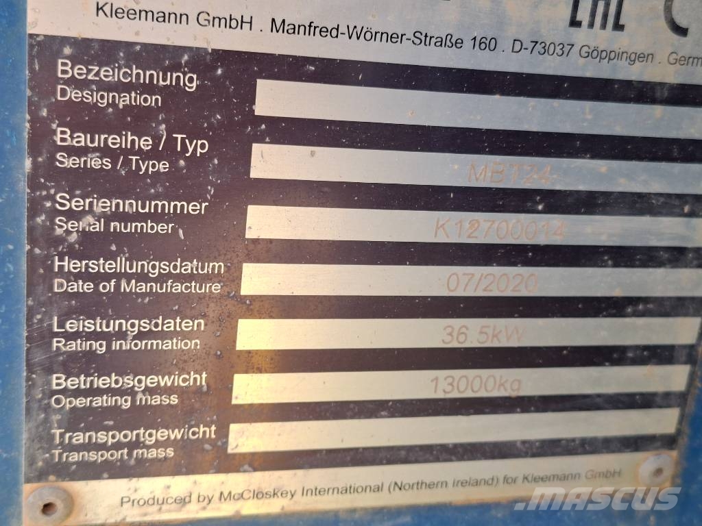 Kleemann MBT 24 Förderbandanlagen